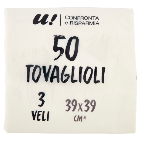 50 Tovaglioli 3 Veli U! Confronta e Risparmia